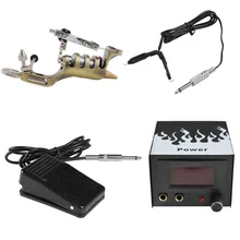 Набор для тату-пистолета с поворотным питанием, ножной Педальный карандаш для губ, Перманентный макияж, боди-арт, шейдерный лайнер, оборудование для тату, набор инструментов