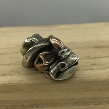 EDC инструменты Мельхиор медь Rhino Череп Бусы на шнурок Паракорд нож инструмент нож-кулон бусины#76