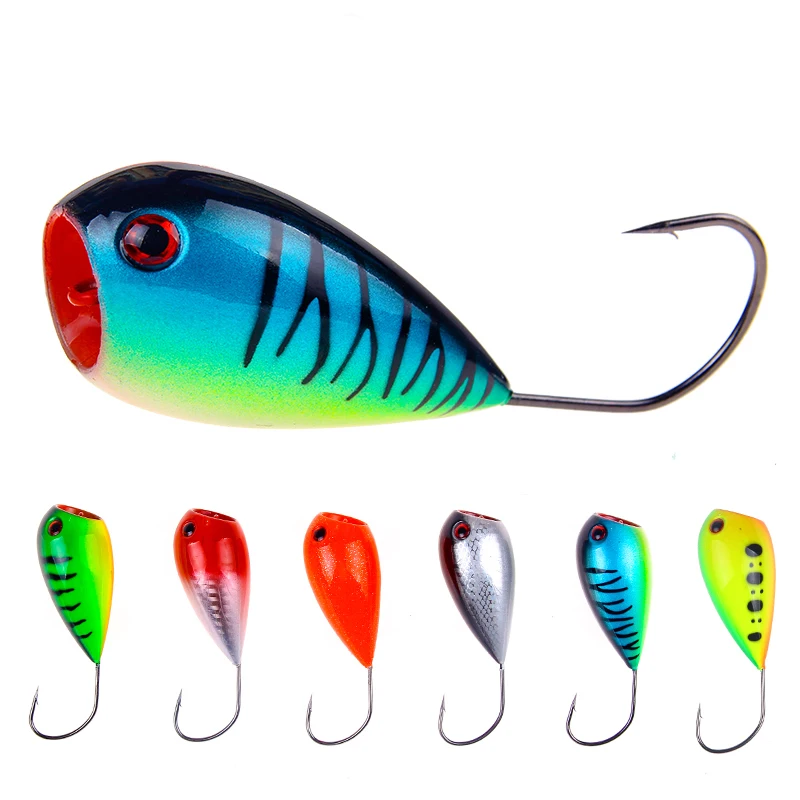 

1PCS fishing lure hard bait ice fishing baits 13g 80mm isca artificial crankbait poper lures topwater croatian eggs