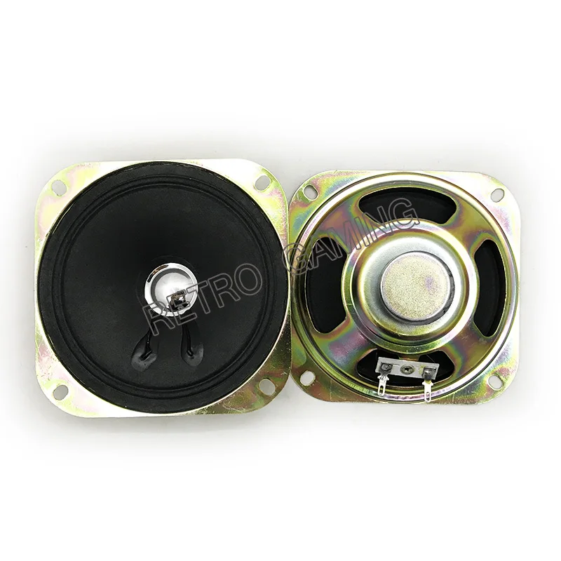  Free shipping 2PCS/lot Square 4 inch 110mm 8ohm 5W speaker Loudspeaker for arcade game machine acce
