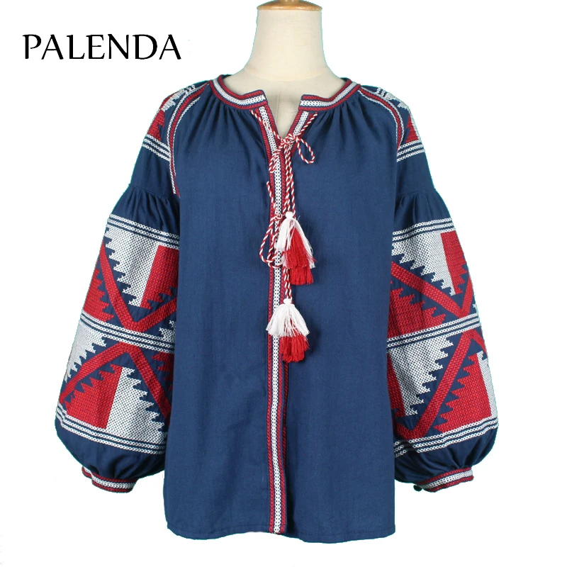

2017 new embroidery cotton fabric soft wide fit blouse boho bohemian ukraine traditional top