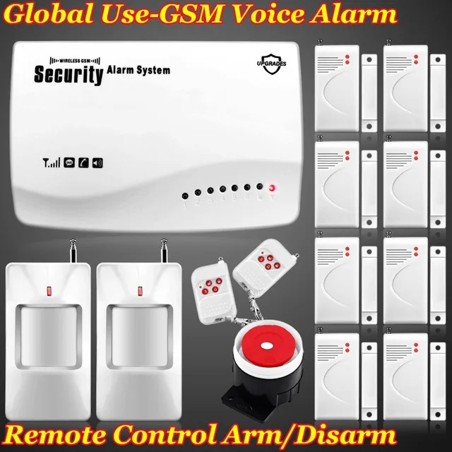 

GSM alarm system Wireless GSM Home Voice Alarm Security System Remote Control Setting Arm/Disarm IOS/Android APP gsm controller