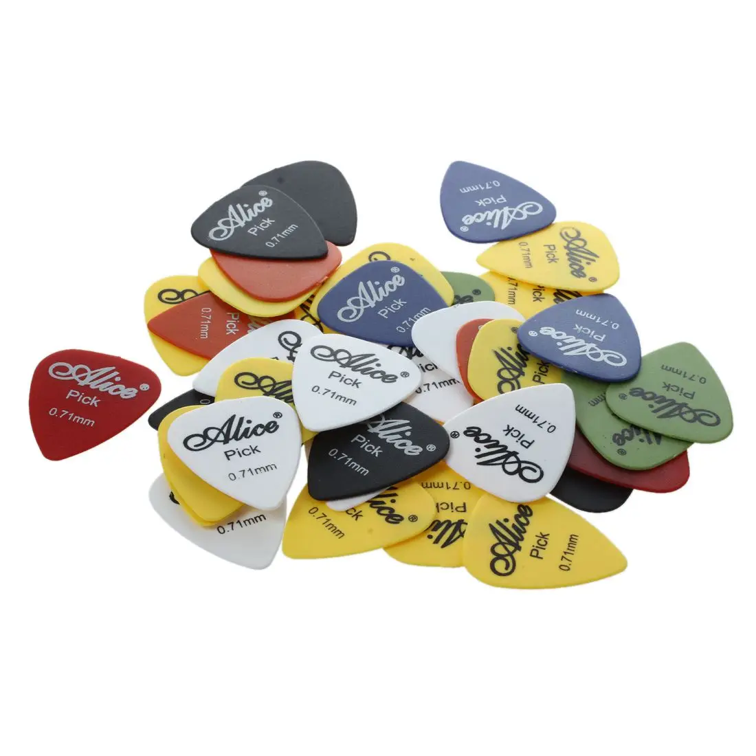 40pcs 0.71mm Smooth Nylon Medium Electric/Acoustic Guitar Picksin