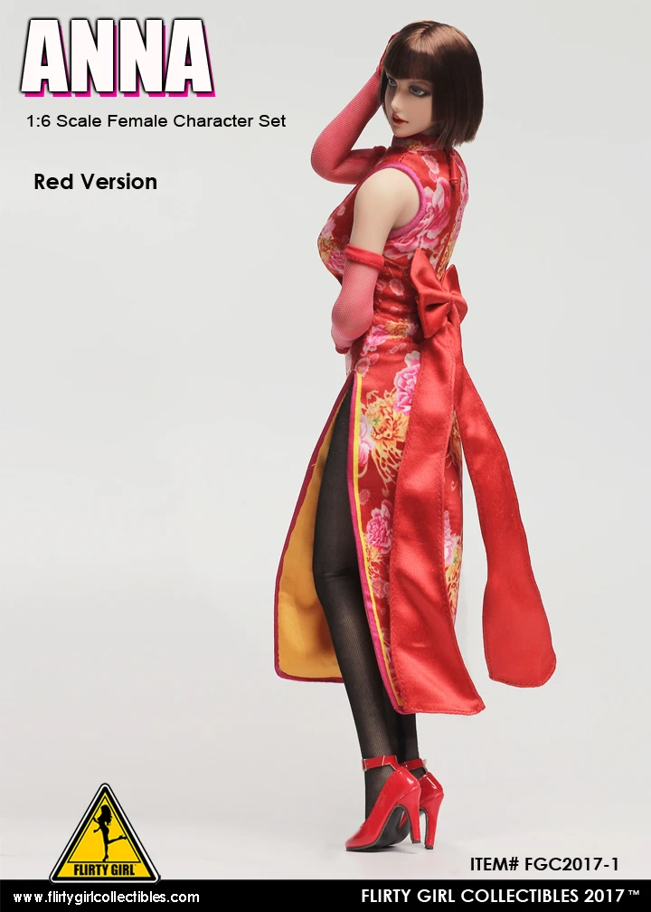 1/6 масштабная фигурка кукла одежда аксессуары платье с головой лепим для 1" фигурка кукла женщина Tekken Анна, тело не входит в комплект