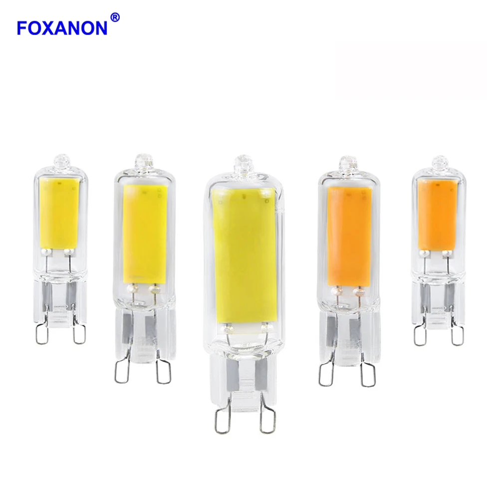

Foxanon 10PCS 220V G9 LED Bulb 5W 7W 10W G9 Dimmable Spotlight High Quality Lighting Replace Halogen Lamps for Chandelier Lights