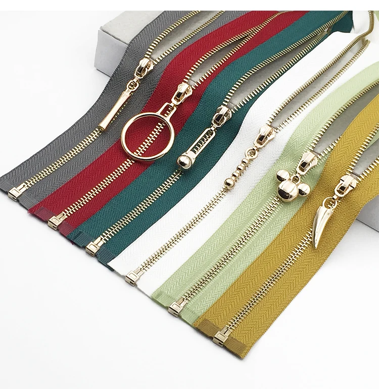 3 metal copper zipper for sewing child clothing coat jacket zipper