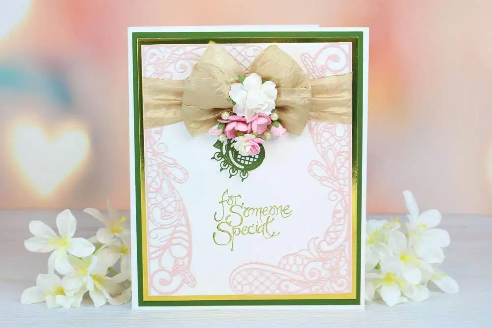  Swovo Homemade Vine corner Flower Embossing Die Metal Cutting Dies Stencil DIY Scrapbooking Paper A - 32952685636