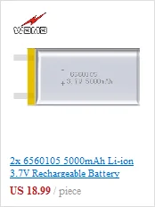 2x3766125 3,7 V 4000mAh литиевая полимерная аккумуляторная батарея для планшета gps psp видео игра электронная книга планшетный ПК Внешний аккумулятор