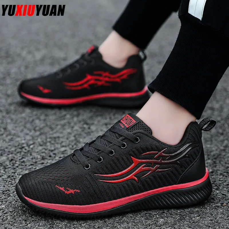 

Hot Men Leisure Mesh (Air mesh) Breathable Sport Running Shoes 2019 Fashion Solid Ultralight Lace-Up Outdoor Sneakers