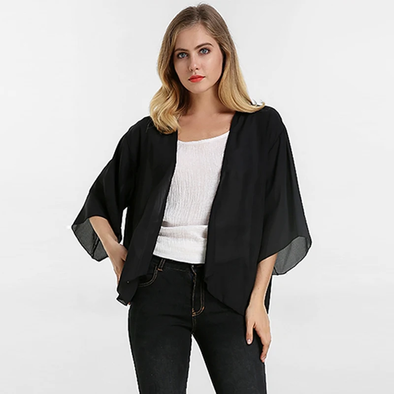 

Beach Kimono Cardigan 2019 Summer ZANZEA Women Chiffon Blouses Shirts Bohemian Cape Beachwear Casual Loose Blusas Tops Plus Size