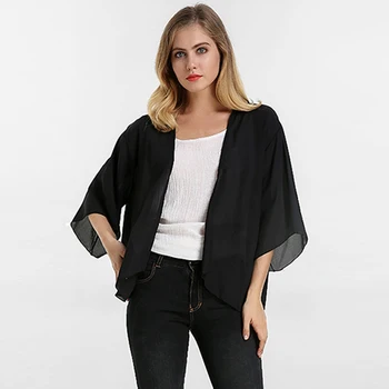 

Beach Kimono Cardigan 2020 Summer ZANZEA Women Chiffon Blouses Shirts Bohemian Cape Beachwear Casual Loose Blusas Tops Plus Size