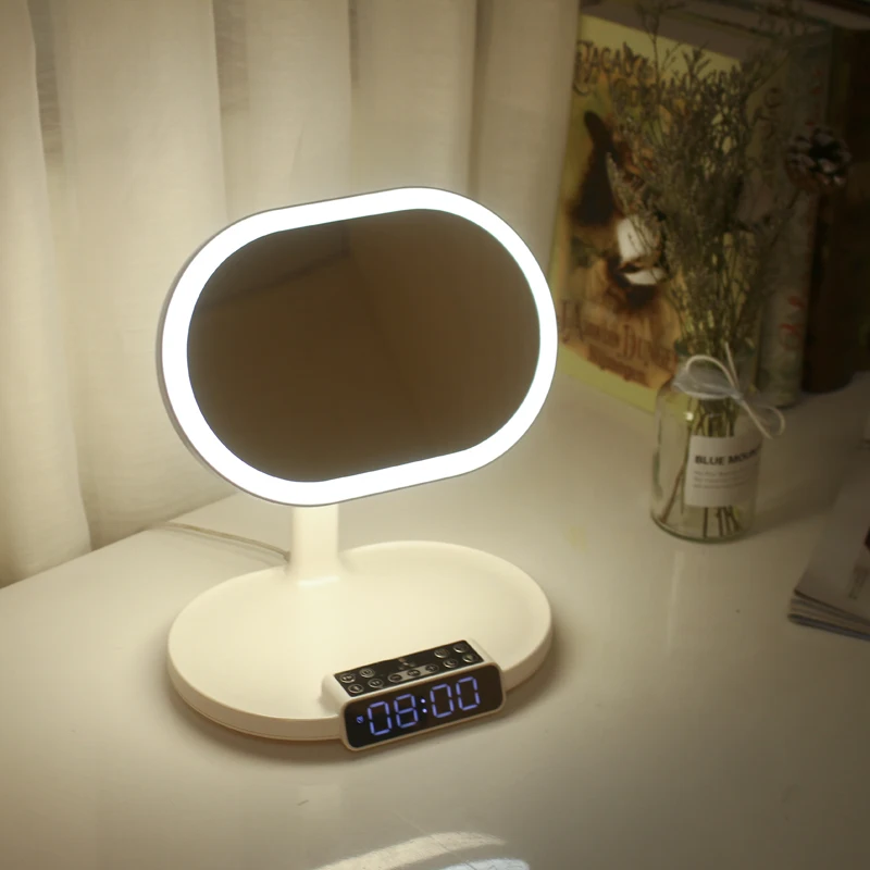 Интеллектуальная bluetooth-колонка зеркало для макияжа с подсветкой компенсация лампы индукции включения FM радио Поддержка tf-карты портативный