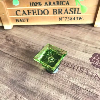 

10x Zinc Alloy Cool Green Colored Pull Handle Door Knobs Acrylic Made Knobs for Cabinet Cupboard Wardrobe Drawer Dresser