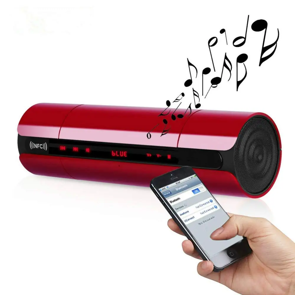Wireless NFC Speakers Portable Bluetooth FM Radio HIFI LoudSpeakers 6W Stereo Music Surround Computer Speakers For Smart Device