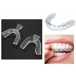 1 пара Силиконовых рот охраняет ночные зубные склеивания зубов шлифование сна стоматологический кусать зубы отбеливающие инструменты