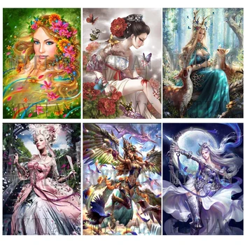 

Full square/round reisn drill 5D DIY Diamond Embroidery Pretty Girl Fairy Anime Diamond Painting Cross Stitch Mosaic Decoration