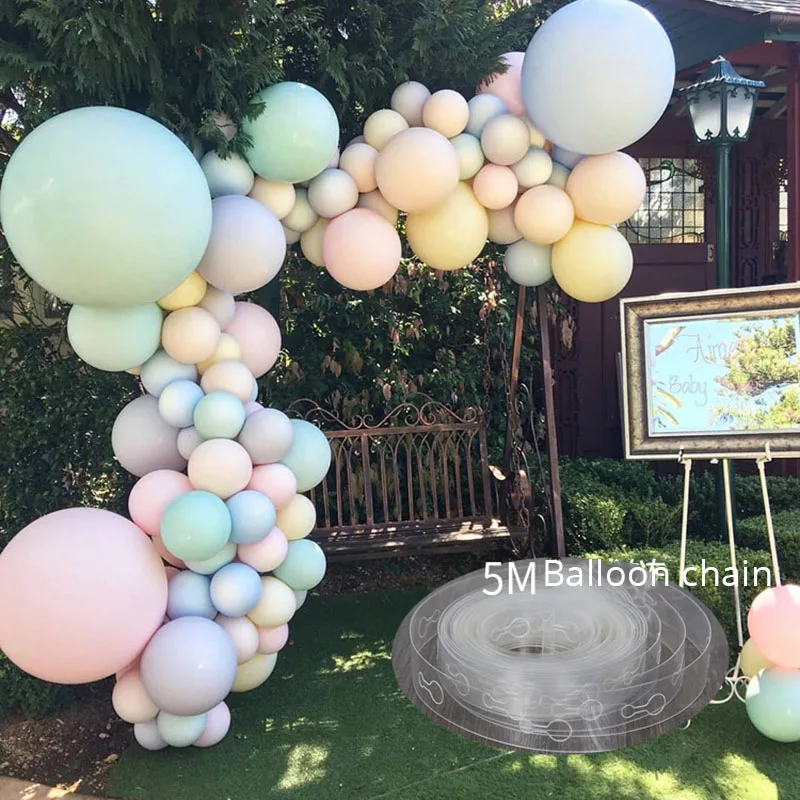 5 м пластиковая полоска для воздушных шаров Globos ПВХ резиновая Свадебная вечеринка день рождения фон с воздушными шарами Декор балон цепь Арка Baby Shower Balao