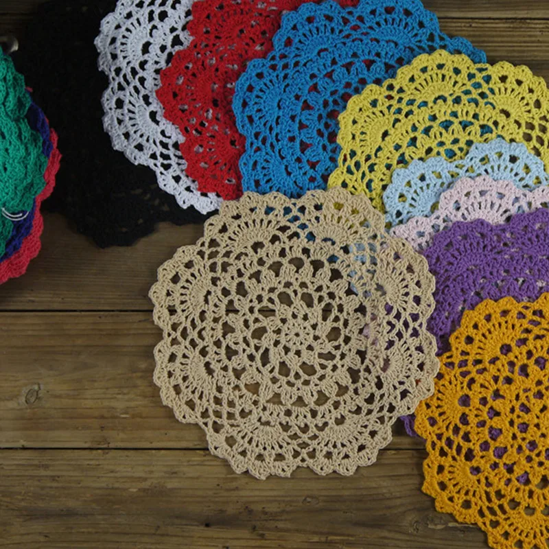7 crochet doilies handmade