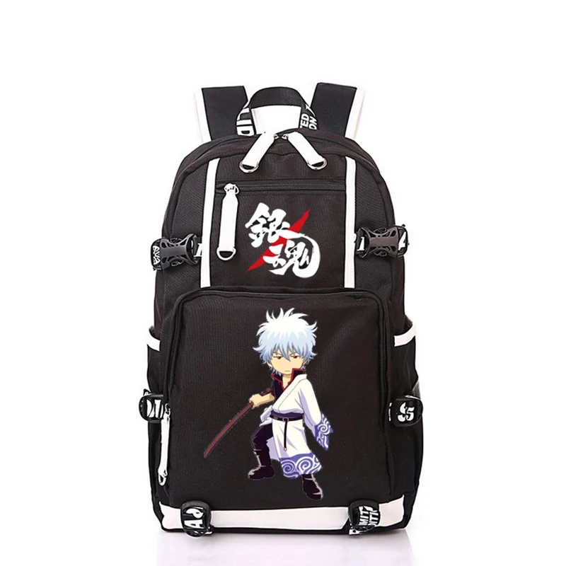 

Gintama Backpack Anime Sakata Gintoki Printing School Bags For Teenagers Women Men Daily Travel Backpack Laptop Backapck