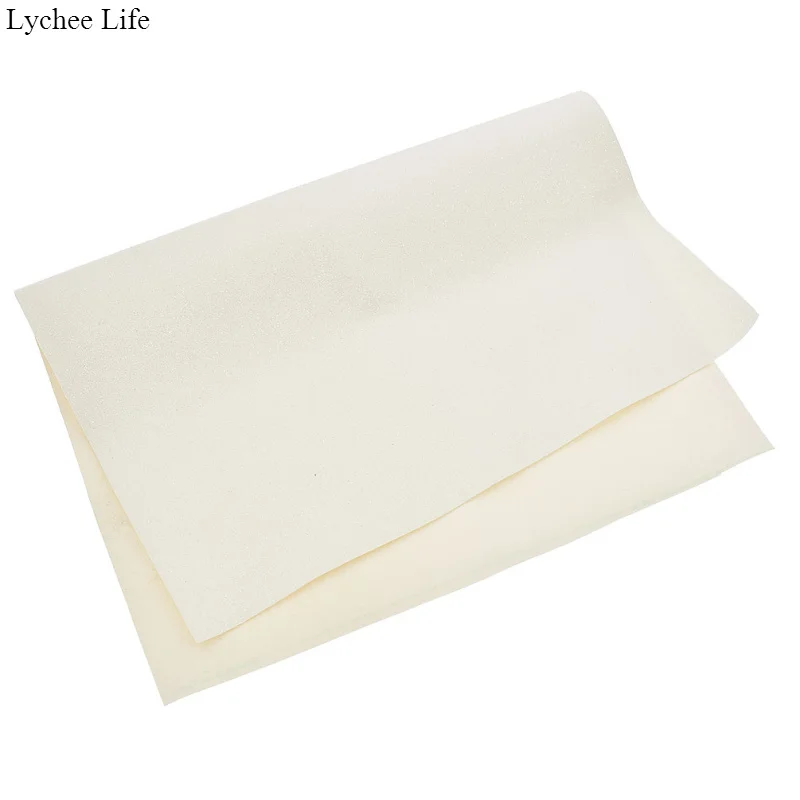 Lychee Life DIY блестящая искусственная кожа A3 ткань для женской одежды ручной работы