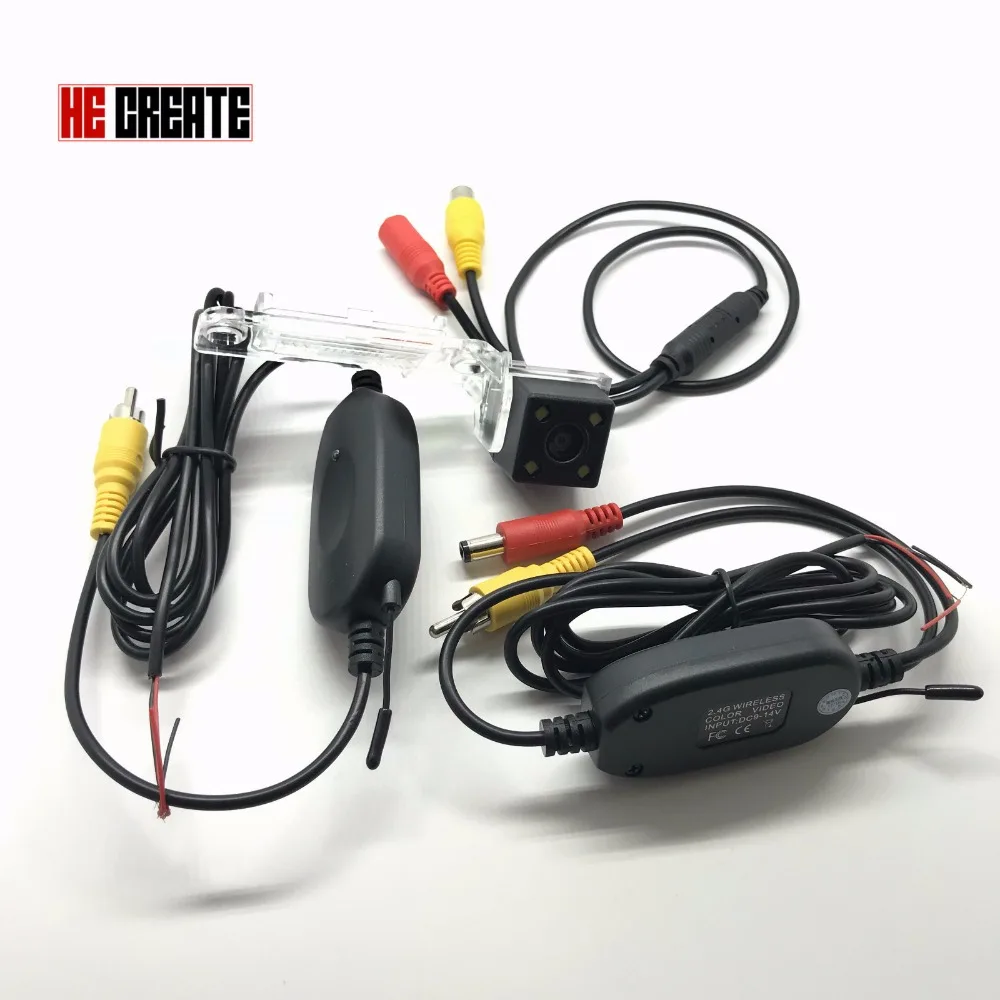 HE CREATE Wireless 4 led night vision car rear view font b Camera b font for
