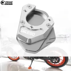 Для KTM 690 SMC 2008 2010 2011 2014 2013 ЧПУ алюминий мотоцикл подножка сбоку Pad Увеличение пластина подножка сбоку увеличить