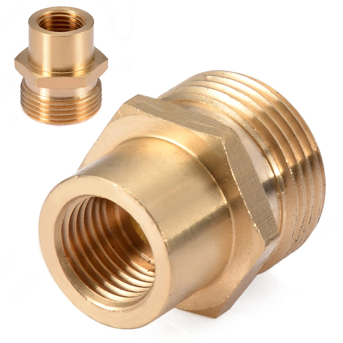 New Brass Joint Nozzle Copper Washer Snow Foam Lance Adapter Coupler 1/4 inch F - M22 for Spray Gun Fittings Water Tools