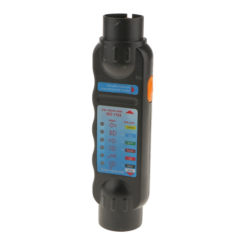 7 Pin Trailer Towing Light Tester LED Indicator Circuit Plug and Socket