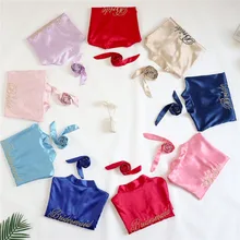 Платье подружки невесты; одежда для сна; халат; свадебные туфли с вышивкой невесты Одежда для невесты Пижамный халат одежда для сна Женская банный халат, ночная рубашка-пеньюар