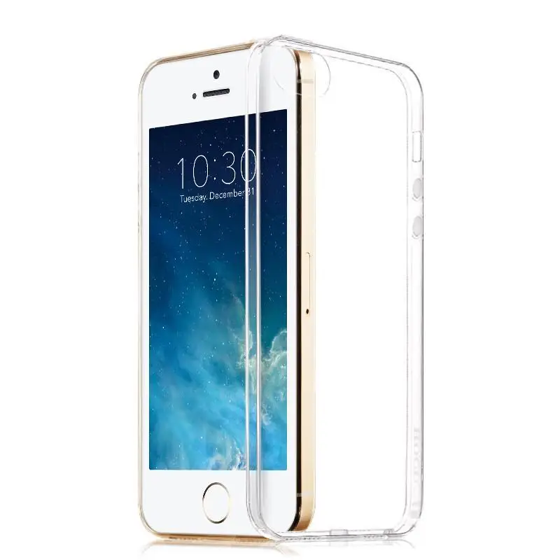 Ультратонкий Прозрачный мягкий силиконовый чехол из ТПУ для Apple Iphone 5 5S защита от