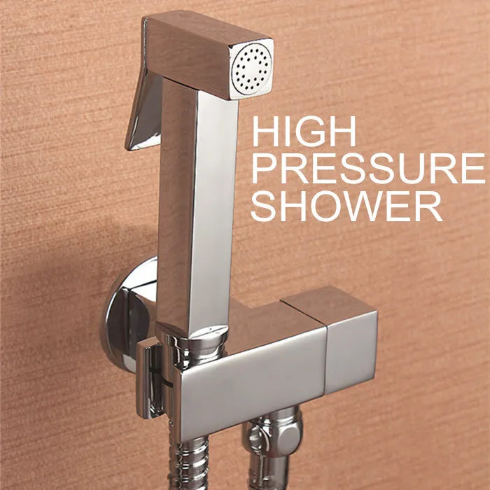 100Brass Hand held Bidet Shower set Free Perforating Toilet Jet