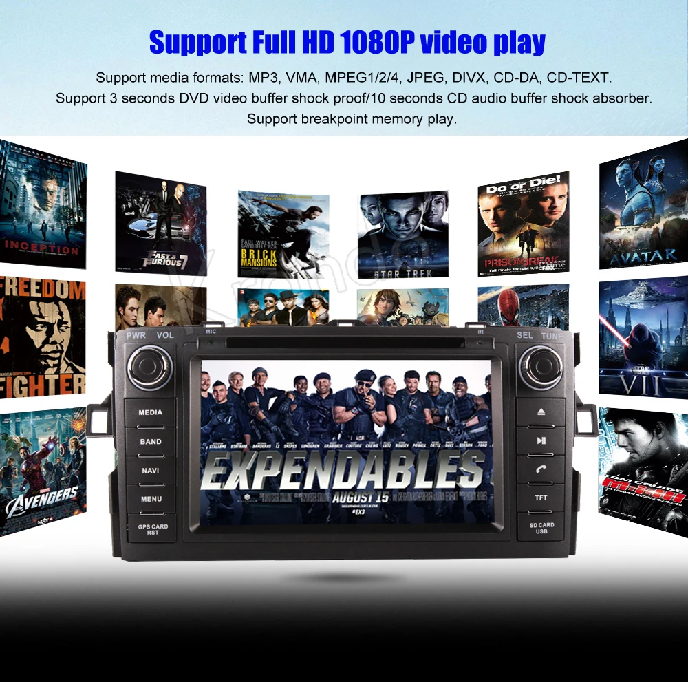 Best Krando 7" Android 8.0 car navigation multimedia system for toyota auris 2007-2011 for corolla hatchback 2012-2013 radio player 10