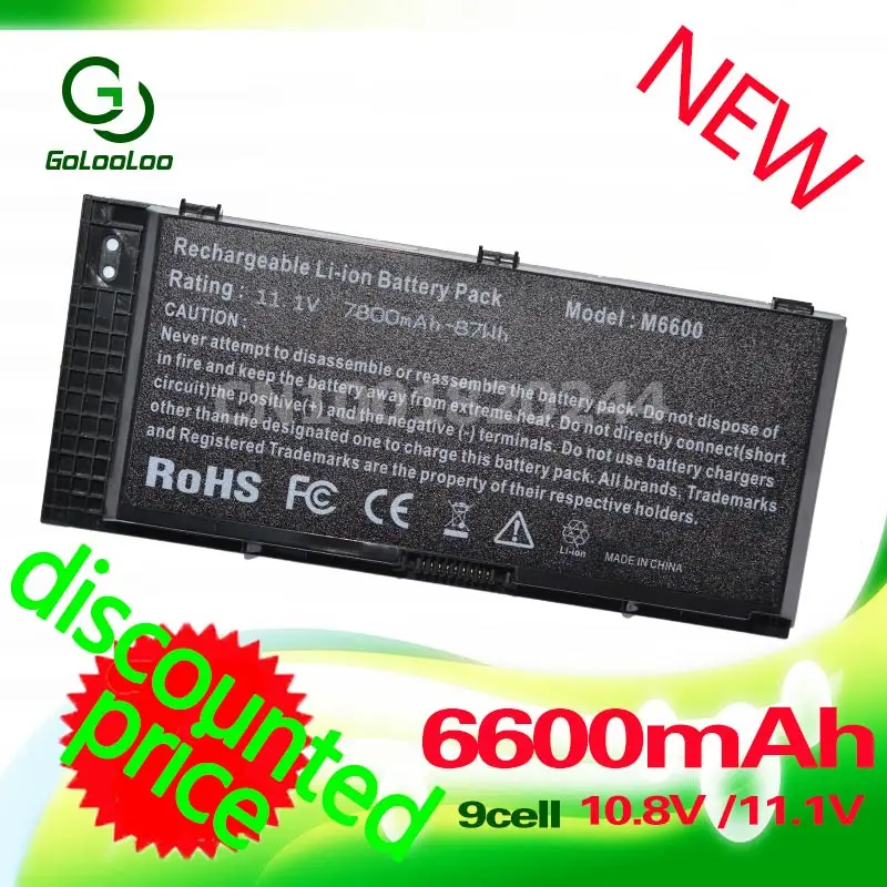 Аккумулятор Golooloo 11 1 В для ноутбука DELL Precision M6600 M6700 M4600 M6800 M4800 M4700 FJJ4W FV993 T3NT1 OTN1K5 N71FM