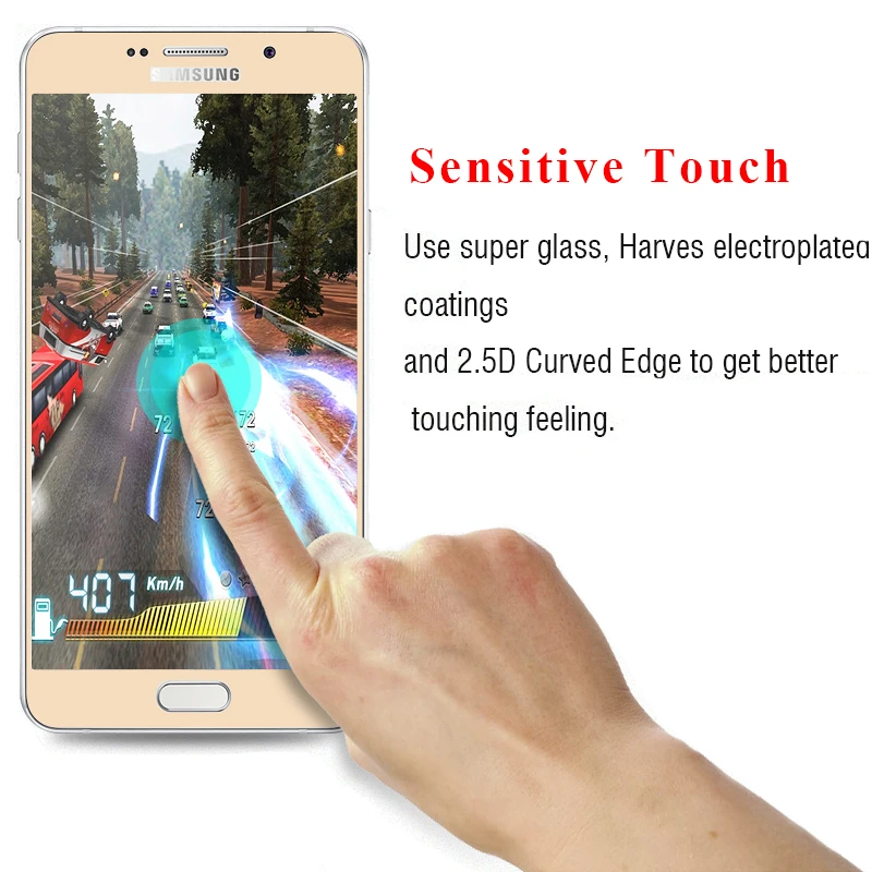 Защитное стекло GerTong закаленное для Samsung Galaxy J3 2017 J5 J7 2016 A5 A7 A3 Prime полное покрытие