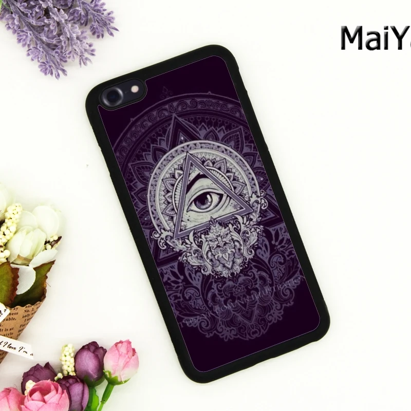

MaiYaCa All Seeing Eye Skull Alternative Phone Case For iPhone 5 6s 7 8 plus 11 pro X XR XS max Samsung S6 S7 edge S8 S9