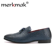 Merkmak/мужские лоферы с кисточками; Летние Удобные элегантные повседневные мужские модельные туфли без застежки; мужские туфли на плоской подошве; большие размеры 37-48
