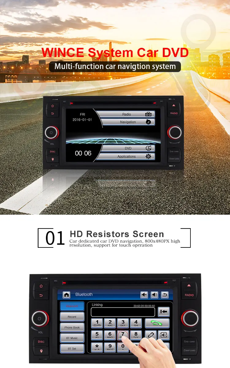 Cheap TOPBSNA Car multimedia Player For Ford Mondeo S-max Focus C-MAX Galaxy Fiesta transit Fusion Connect kuga 2 din Car Radio Stereo 1