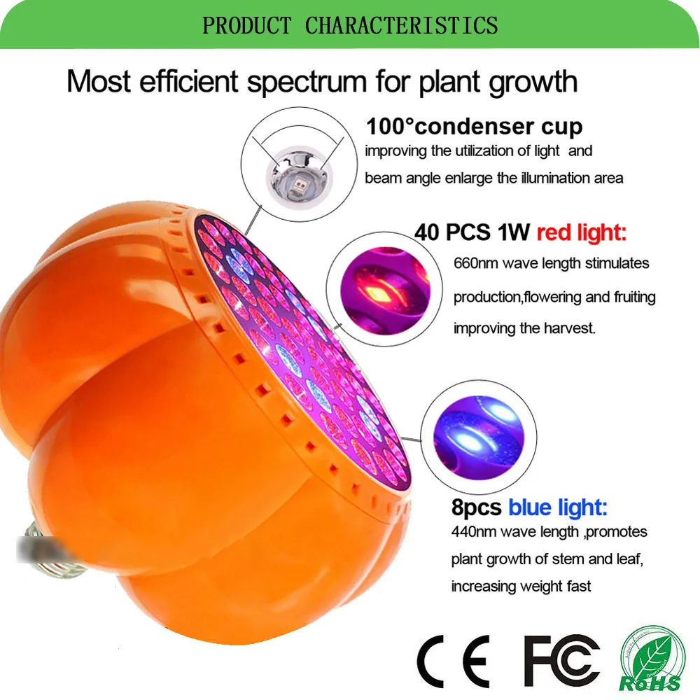 Светодиодные лампы для выращивания растений завод лампа дома низкой мощности тыквы-образный завод роста лампы парниковых сочные цветок завод заполняющий свет