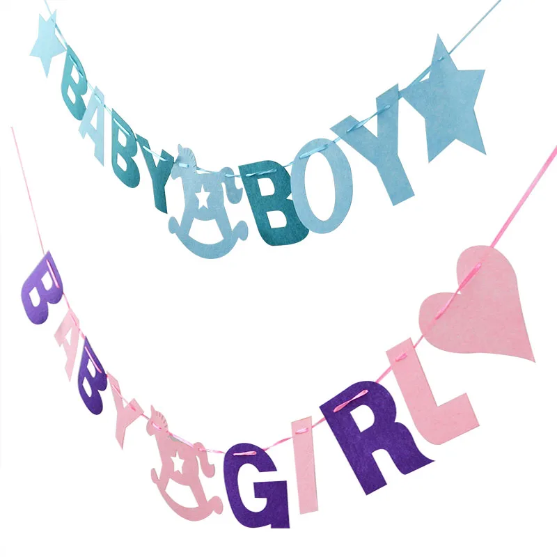 3 м Baby Shower для маленьких мальчиков/для девочки, войлок баннер украшение для вечеринки овсянка Home Decor пользу вечерние поставки и дни рождения для малышей и детей постарше рождественские украшения