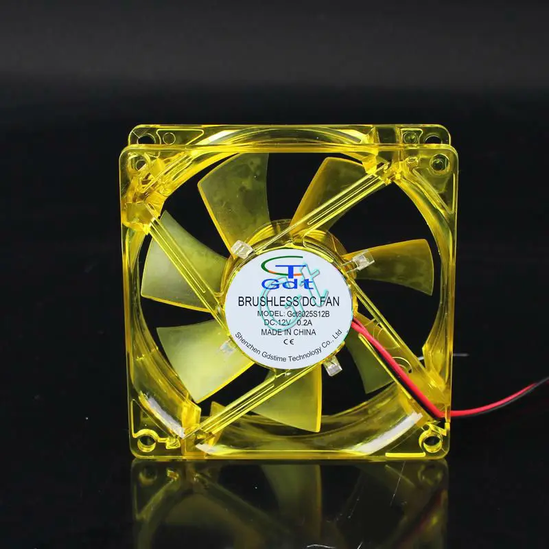 

GDT dc mini fan 80mm for cooling yellow led light fan 80x80x25mm