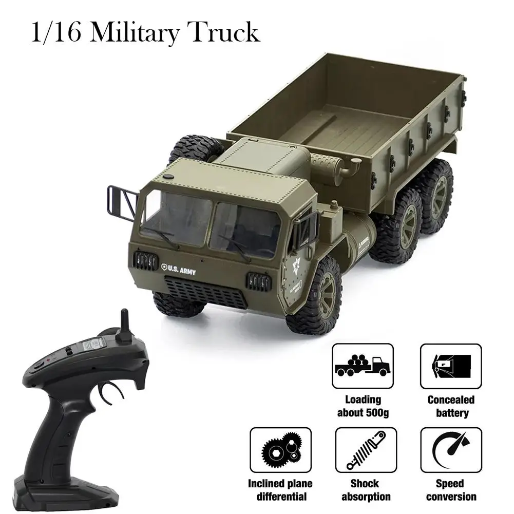 FY004A 1/16 2,4G 6WD 15 км/ч Rc автомобиль управления армии США военный грузовик RTR модель открытый автомобиль игрушки для мальчиков Игрушки