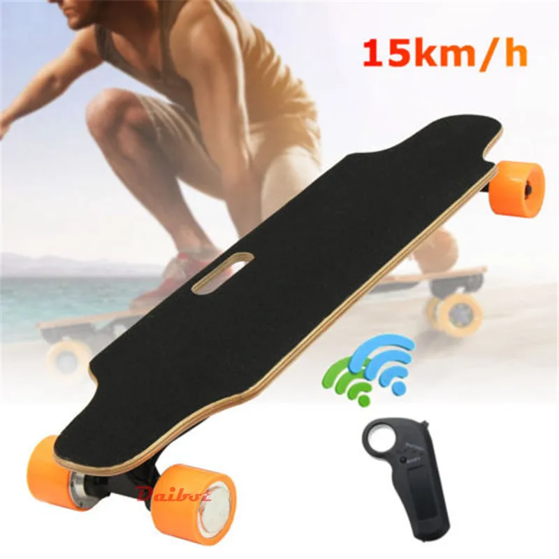 Electric skateboard 4 wheels dual hub motor longboard scooter 150W hoverboard  with Wireless Remote (14)