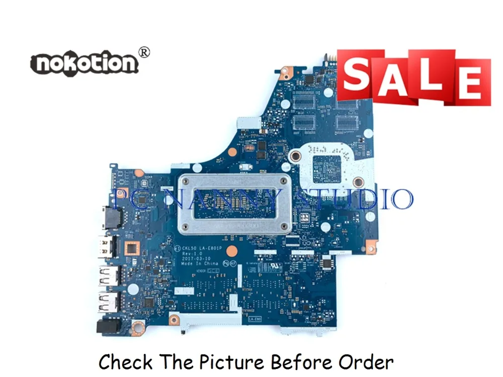 Ideal  PCNANNY 924749-601 924749-001 FOR HP 15-bs060wm 15-bs Laptop Motherboard i3-7100U LA-E801P tested