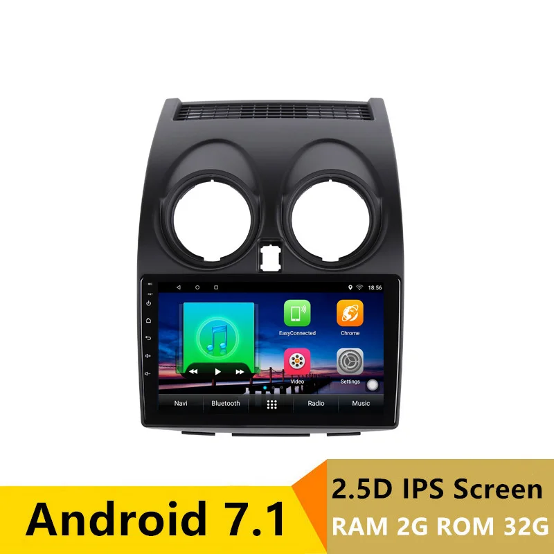 

9" 2+32G 2.5D IPS Android 7.1 Car DVD Multimedia Player GPS For Nissan Qashqai 2008 2009 2010 2011 2012 radio stereo navigation