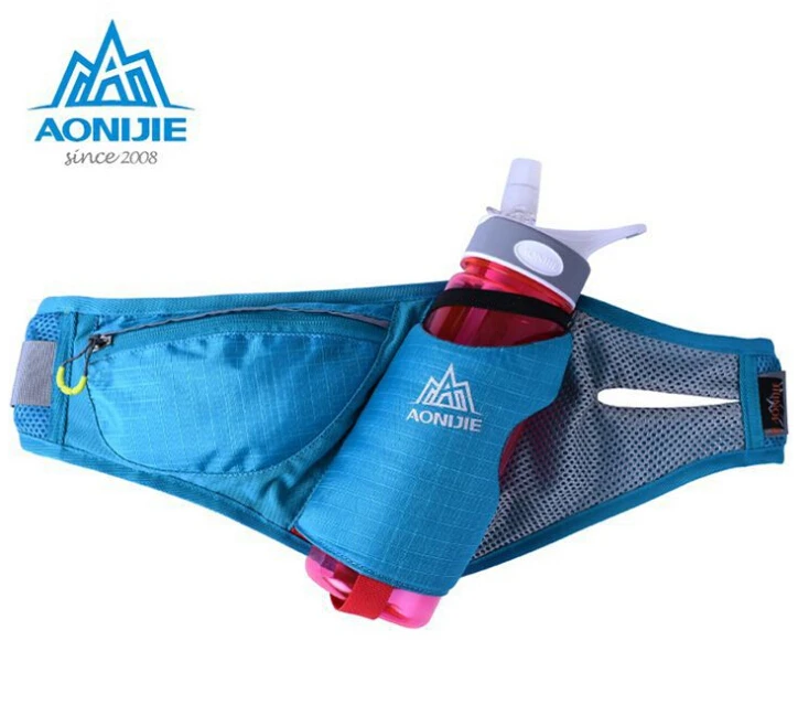 Image AONIJIE Sports Marathon Hydration Belt Running Free Running Accessories Water Belt Fanny Pack Men Women Waist Packs