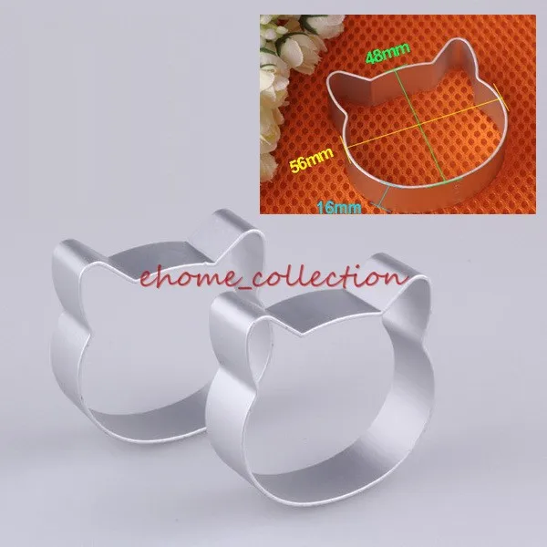 

2pcs/set Cat Face/Head Pet Shape Metal Cutter Fondant Mold Sugarcraft Decoration DIY Baking Kitchen Cake Mold Tool