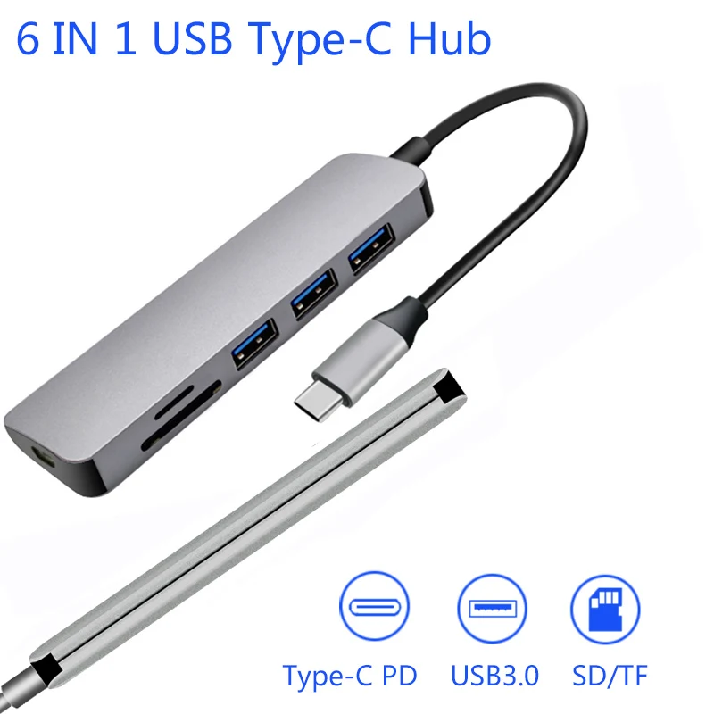 5 в 1 USB C концентратор USB 3,0 порт hdmi PD концентратор переходник разветвитель для MacBook pro samsung Galaxy S9 huawei P20 Pro usb type C концентратор OTG - Цвет: 633