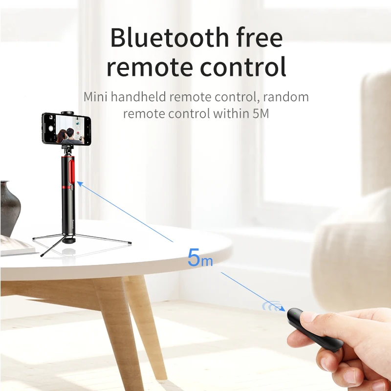 Монопод для селфи Baseus с Bluetooth беспроводной дистанционный Штатив iPhone Xiaomi Huawei