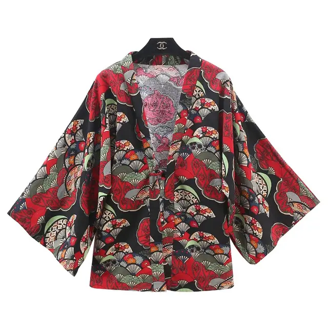Milky Way Anime Japanese Haori Traditional Kimono Linen Clothes Red ...