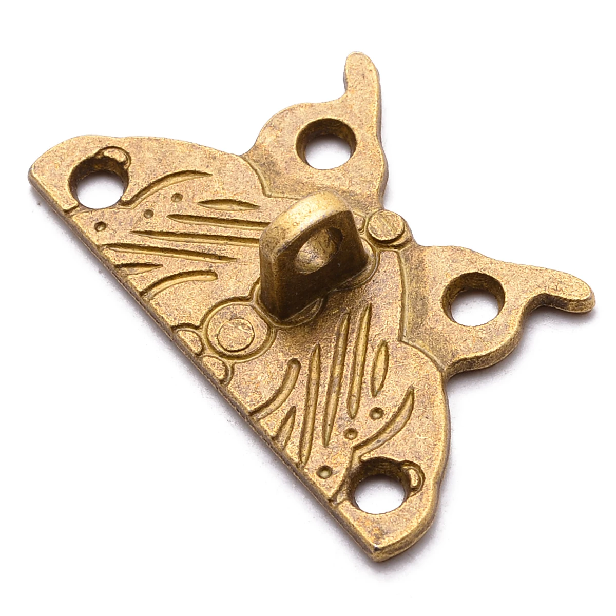 New Durable Retro Vintage Design Alloy Butterfly Box Lock Latch Catch Wooden Jewelry Box Case Hasp Lock Hardware Accessory